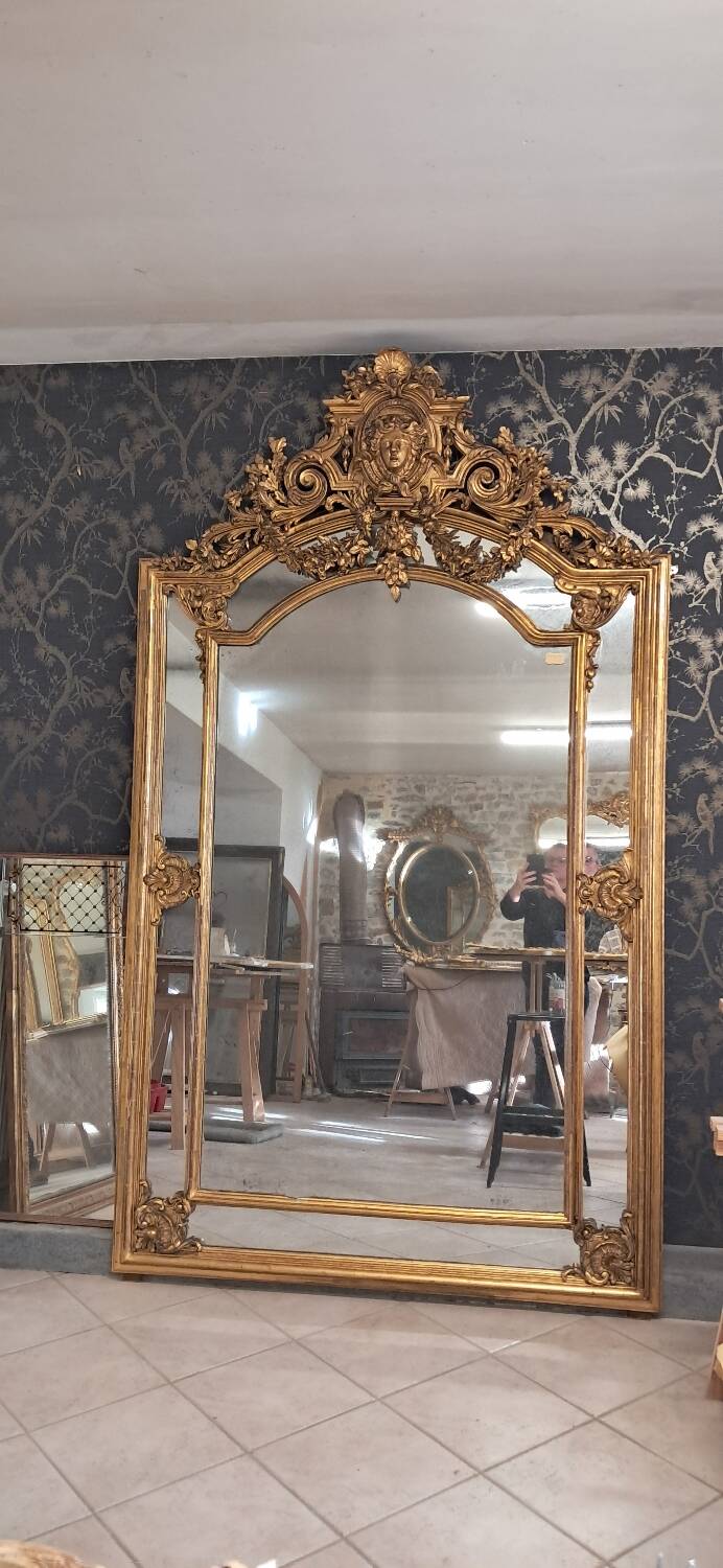 19th century mirror 245 x 145