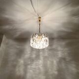 Austrian Palazzo Ice Glass Chandelier by J.T. Kalmar