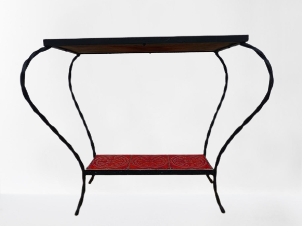 Table Basse Fer Forgé Vallauris 1950 Mid Century