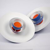 Pair of 2 vintage PH 4/3 lamps by Poul Henningsen, Louis Poulsen, 1966