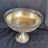 Cup/bezel in metal and glass