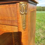 Bedside Louis XVI marble and marquetry