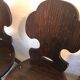Set of 6 vintage brutalist solid wood chairs