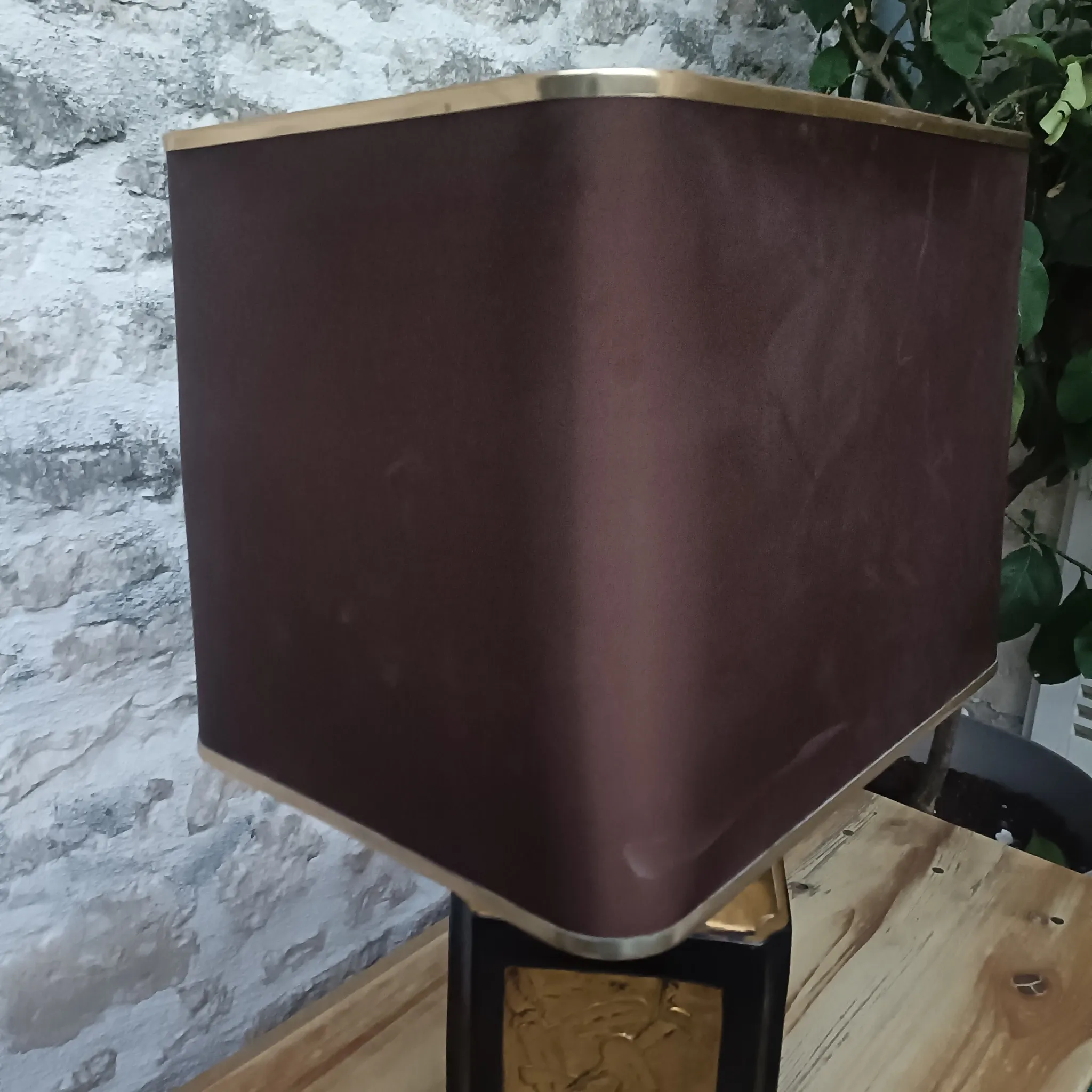 Large ceramic lamp with an Asian theme.
