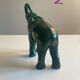 Pair of marbled faience elephants from Saint Clément