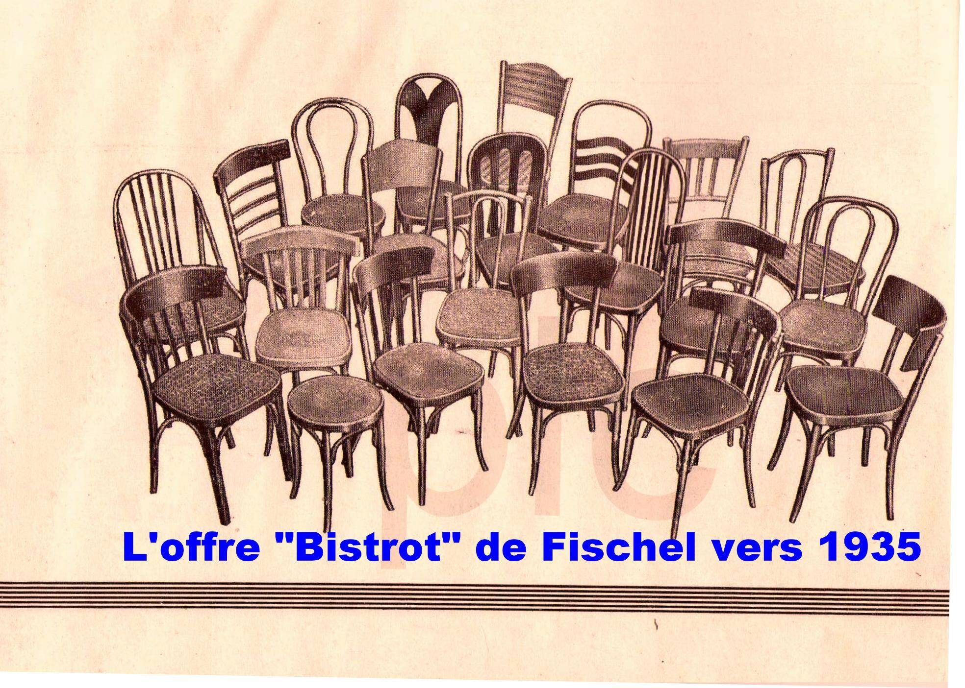 Set of 8 Fischel bentwood Bistrot chairs circa 1930