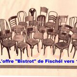 Set of 8 Fischel bentwood Bistrot chairs circa 1930