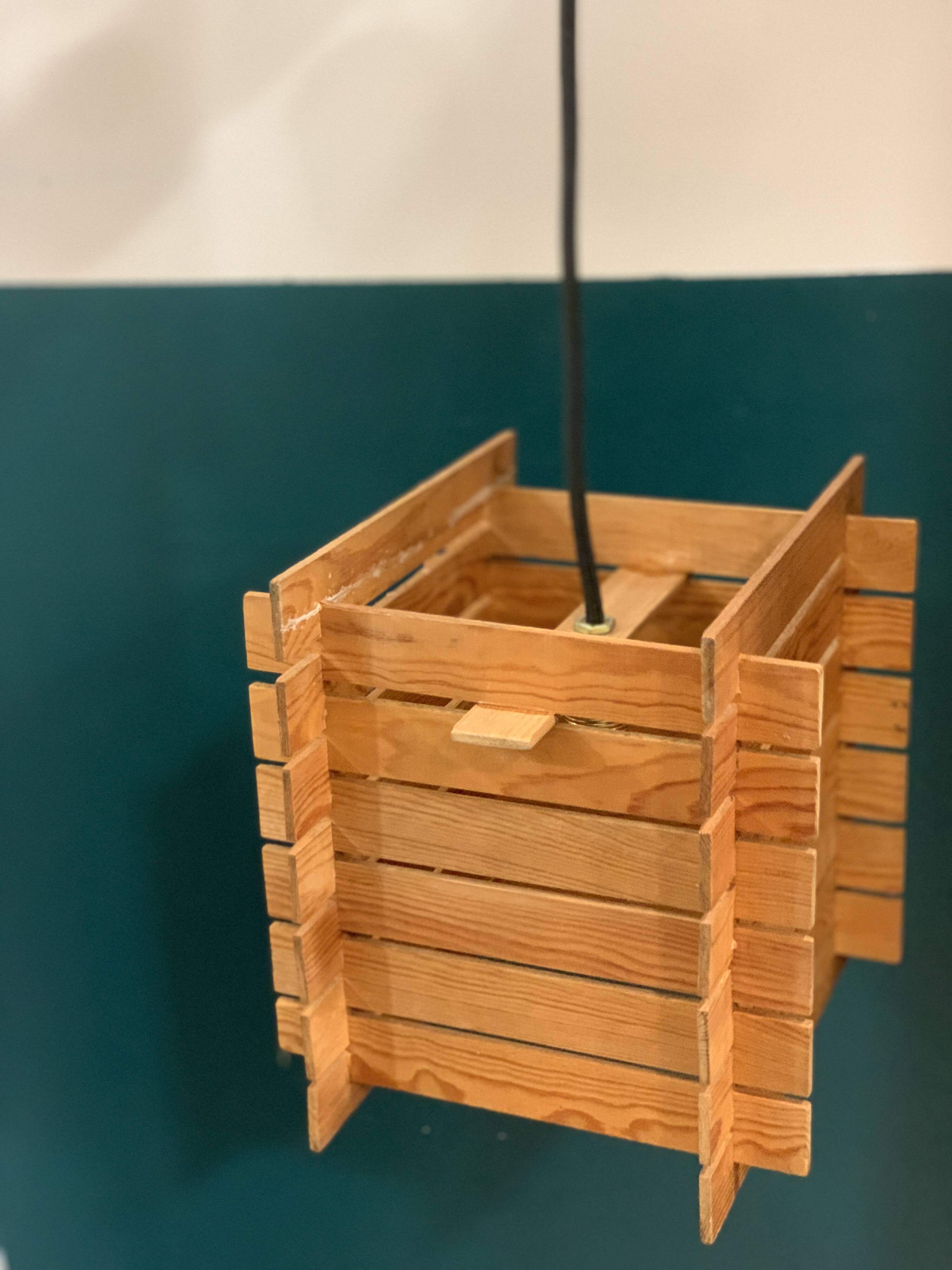 Scandinavian wooden pendant light