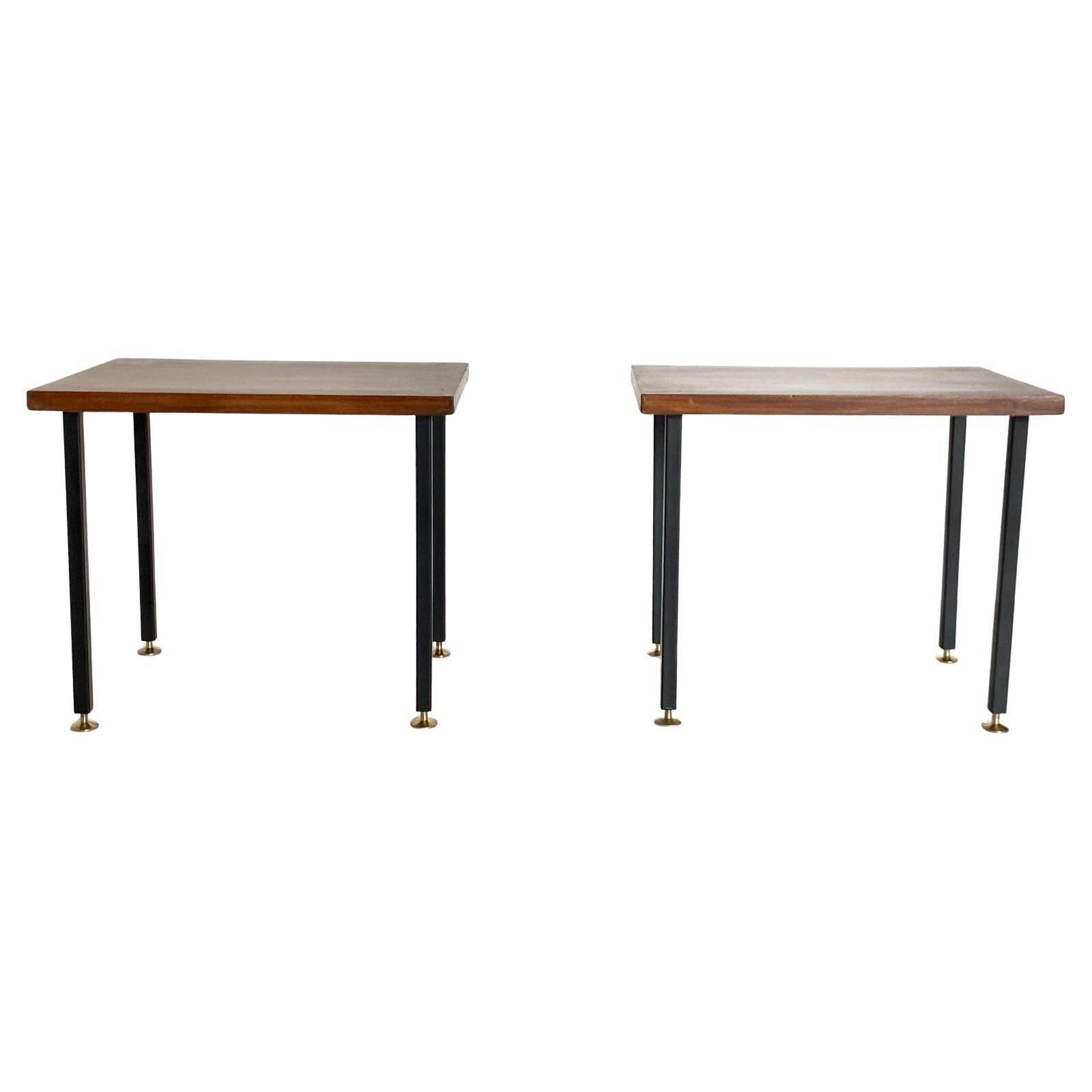 Tables d'appoint en teck du milieu du siècle, lot de deux, Italie années 1950