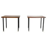 Mid Century Modern Teak side tables, set of two, Italy 1950s