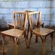 Set de 4 chaises  bistrot salon baumann 1930 bois courbé