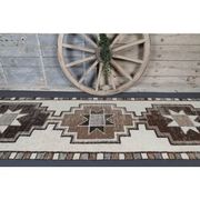 1970s Vintage Turkish Oushak Diamond Wool Runner 97x323