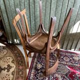 Set 4 vintage mismatched bistro chairs 50