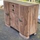 Art Deco vintage sideboard renovated in walnut burl, 1960.