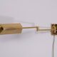 Brass swing arm Wall lamp Germany 1970s