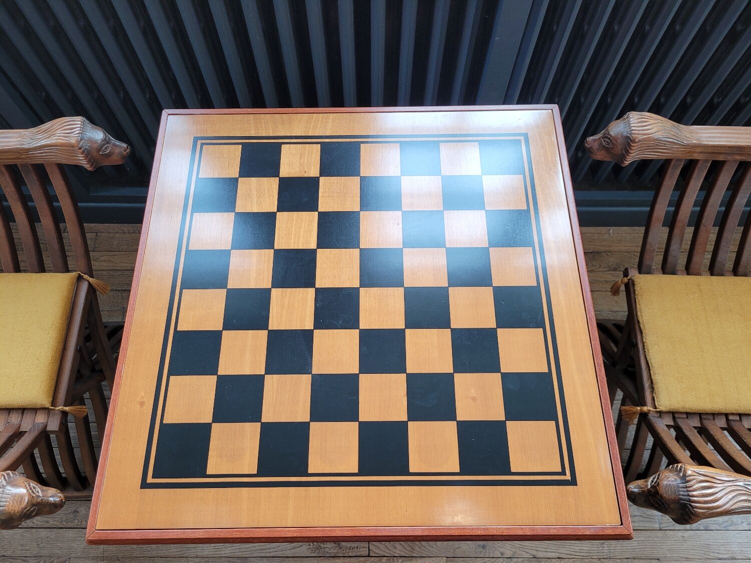 Set gaming tableacec armchairs Dagobert 1930