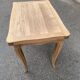 Small dining table, extendable Louis XV kitchen table, stripped oak.