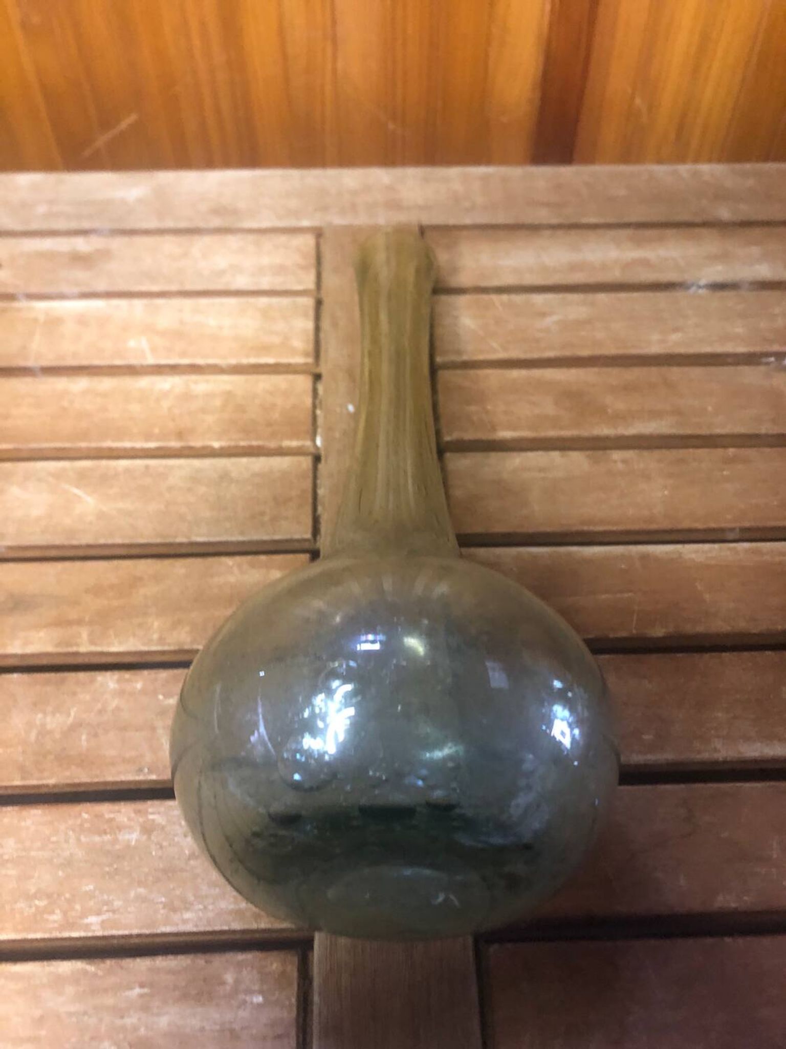 Old biot soliflore vase vintage bubble blown glass #a408