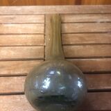 Ancien vase soliflore biot verre soufflé bullé vintage #a408