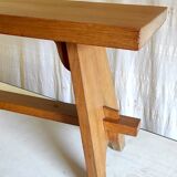 Solid oak coffee table - 1950s