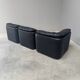Modular black leather element sofa, 1970s