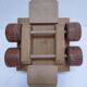 Large wooden train stamped Wog Austria