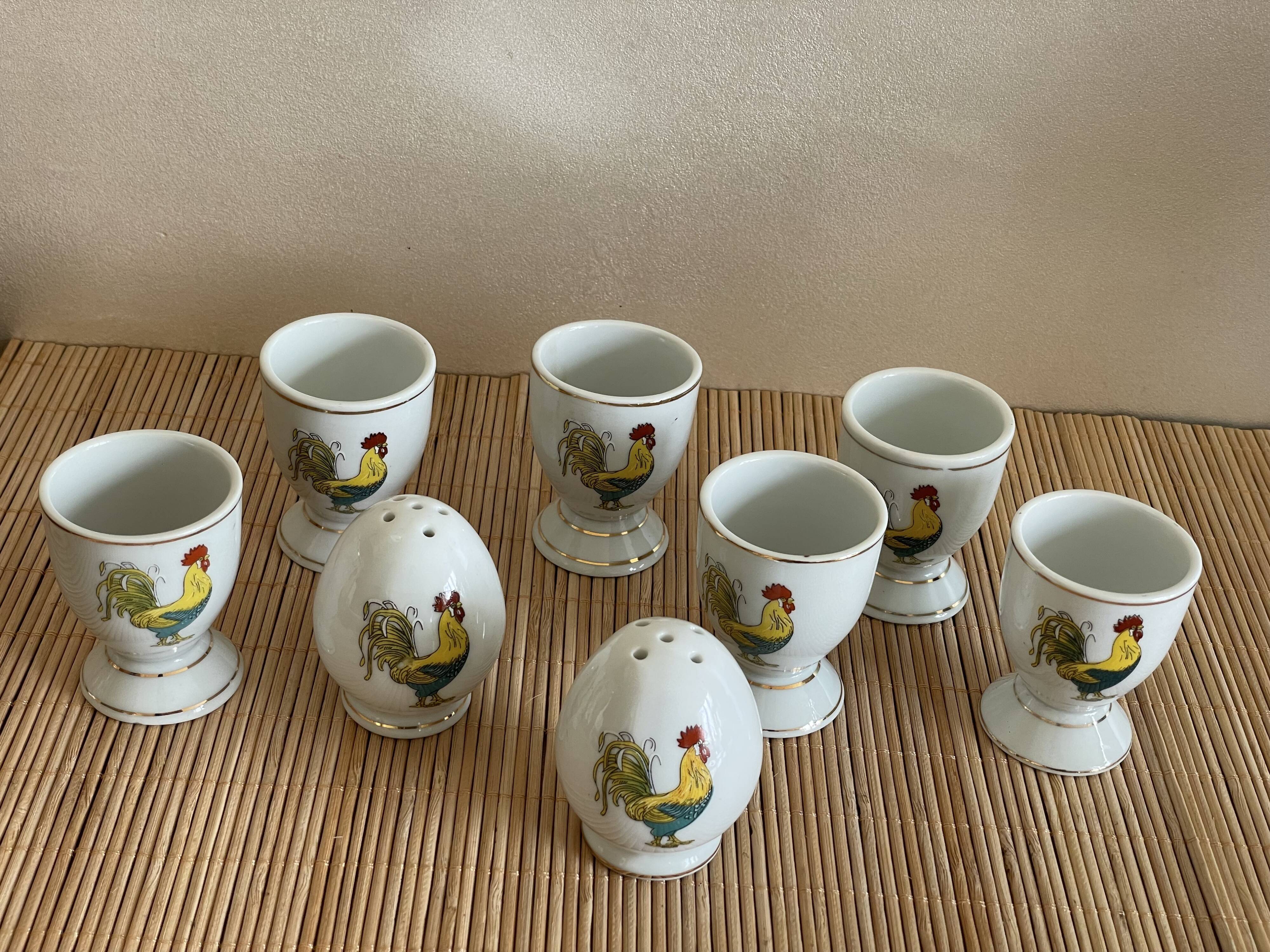 6 cockerels decoration rooster salt shaker pepper porcelain