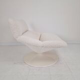 Restored Artifort F518 Lounge Chair by Geoffrey Harcourt in Bouclé Fabric