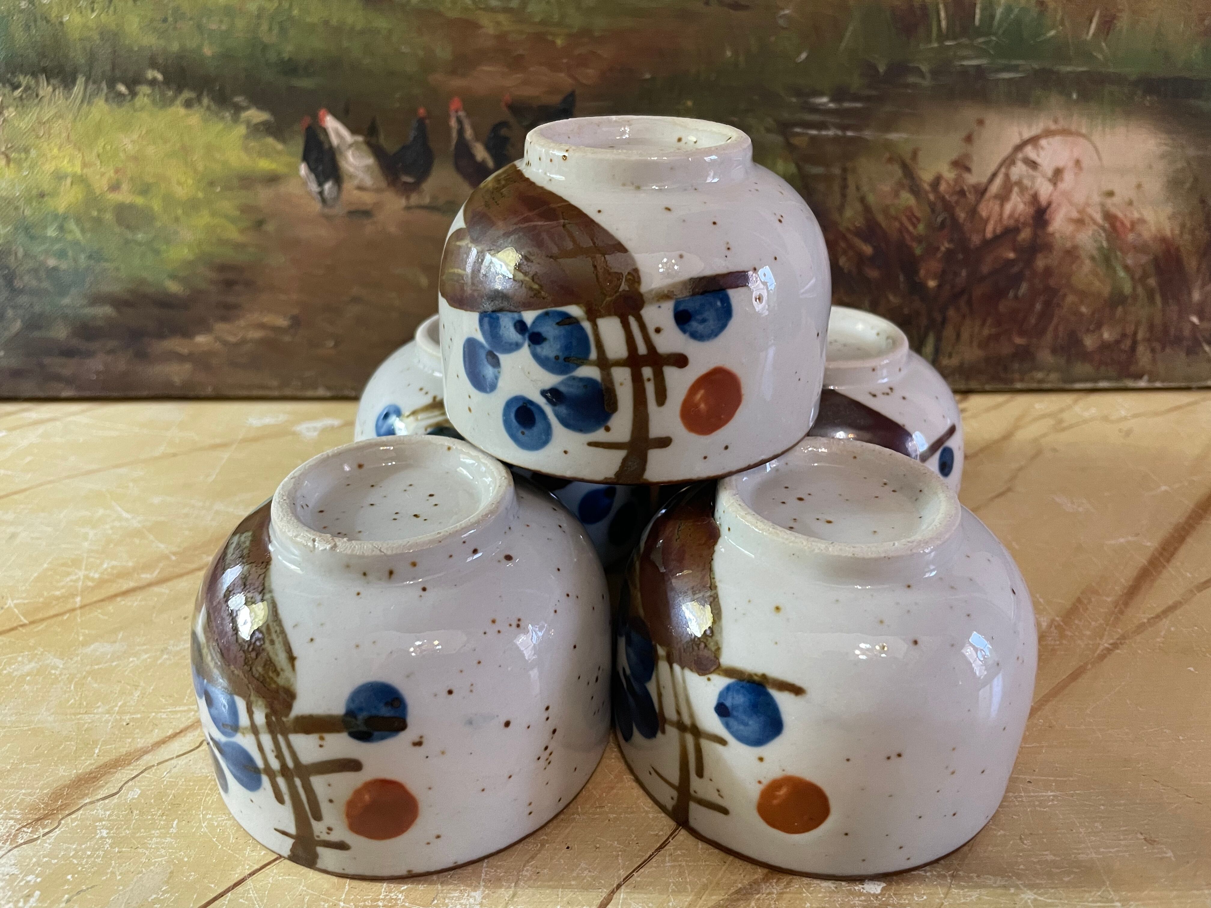 Vintage Japanese tea bowls