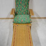 Wicker and rattan lounger