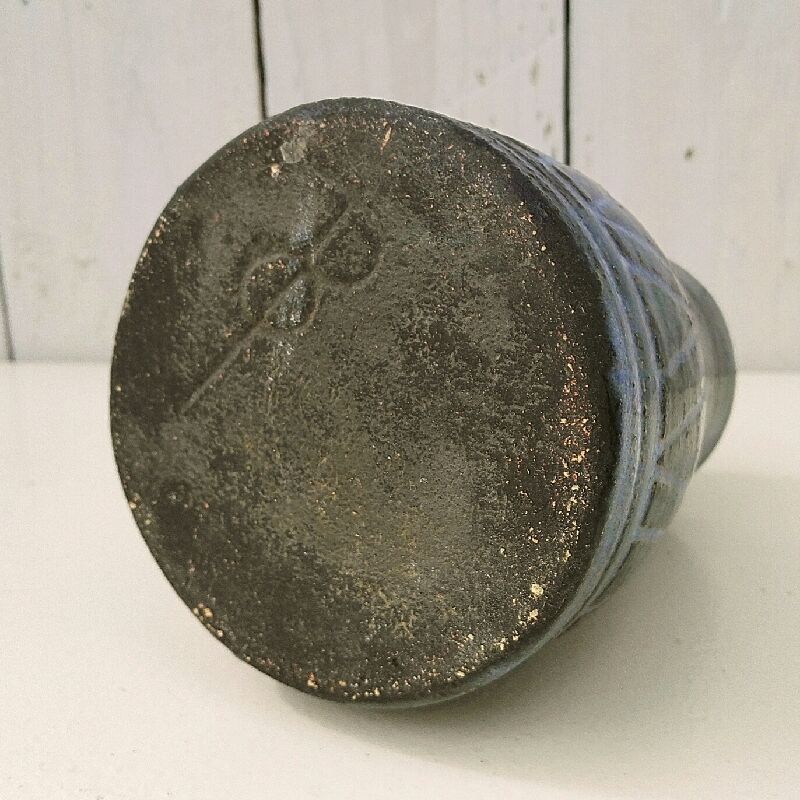 Scarified ceramic vase by Olivier Pettit vintage