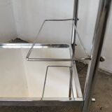 Desserte roulante, chrome et miroirs style art déco
