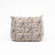 Togo lounge chair with pouf and 2-seater sofa in patterned fabric by Michel Ducaroy for Ligne Roset, set of 3