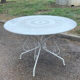 Wrought iron garden furniture set with 4 chairs