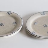 4 plates with earthenware desserts from St Amand