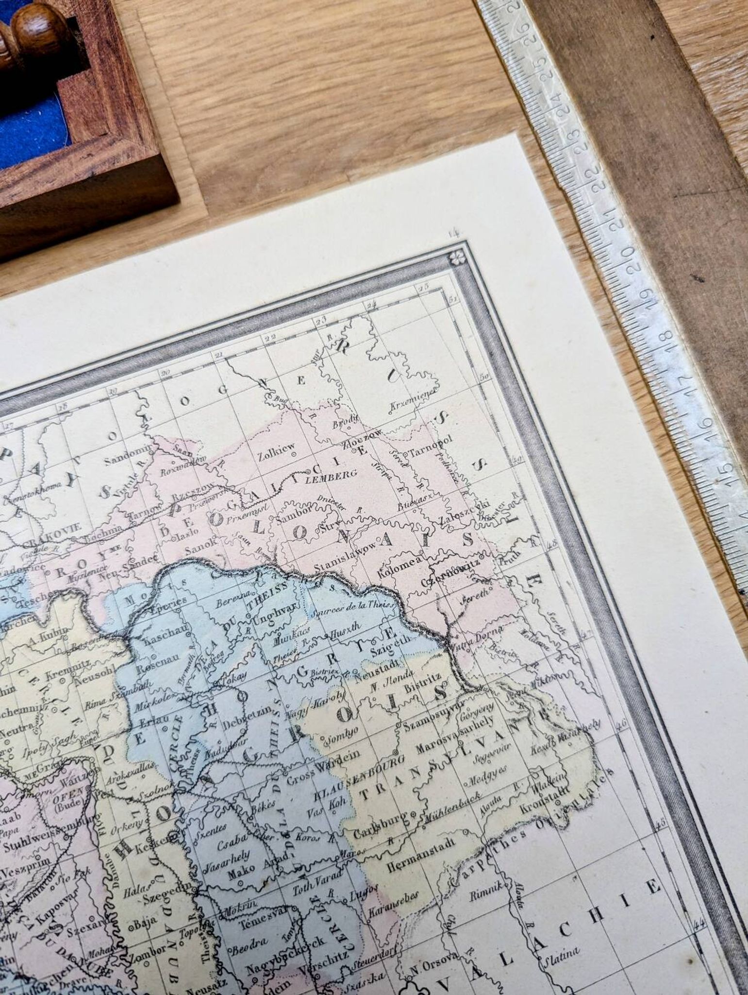 L'Autriche, carte ancienne, imprimée en 1852.