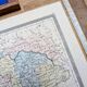 Austria, old map, printed in 1852.