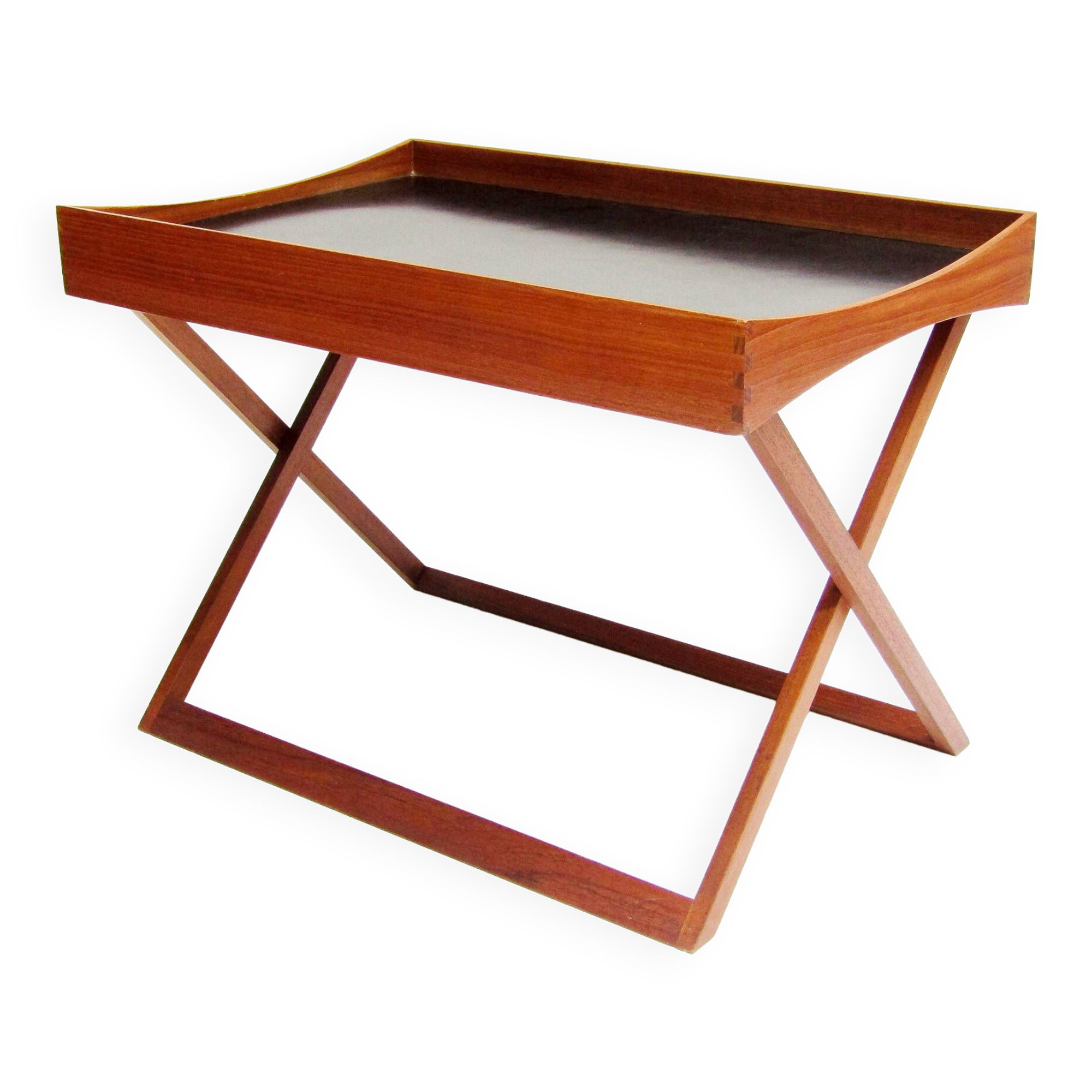 Danish Folding Campaign Side Table by Torsten Johansson for Bo-Ex