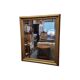 Miroir antique français à cadre doré en ondulation, fin des années 1800