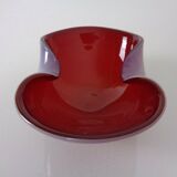 Red and Lilac Sommerso Murano Glass Bowl or Ashtray, Italy, 1960s