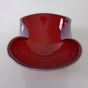 Red and Lilac Sommerso Murano Glass Bowl or Ashtray, Italy, 1960s
