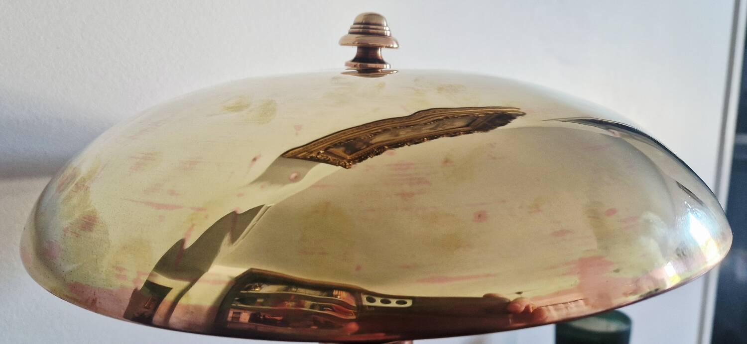 Art Deco style articulated lamp - Wood and brass - 1930s period