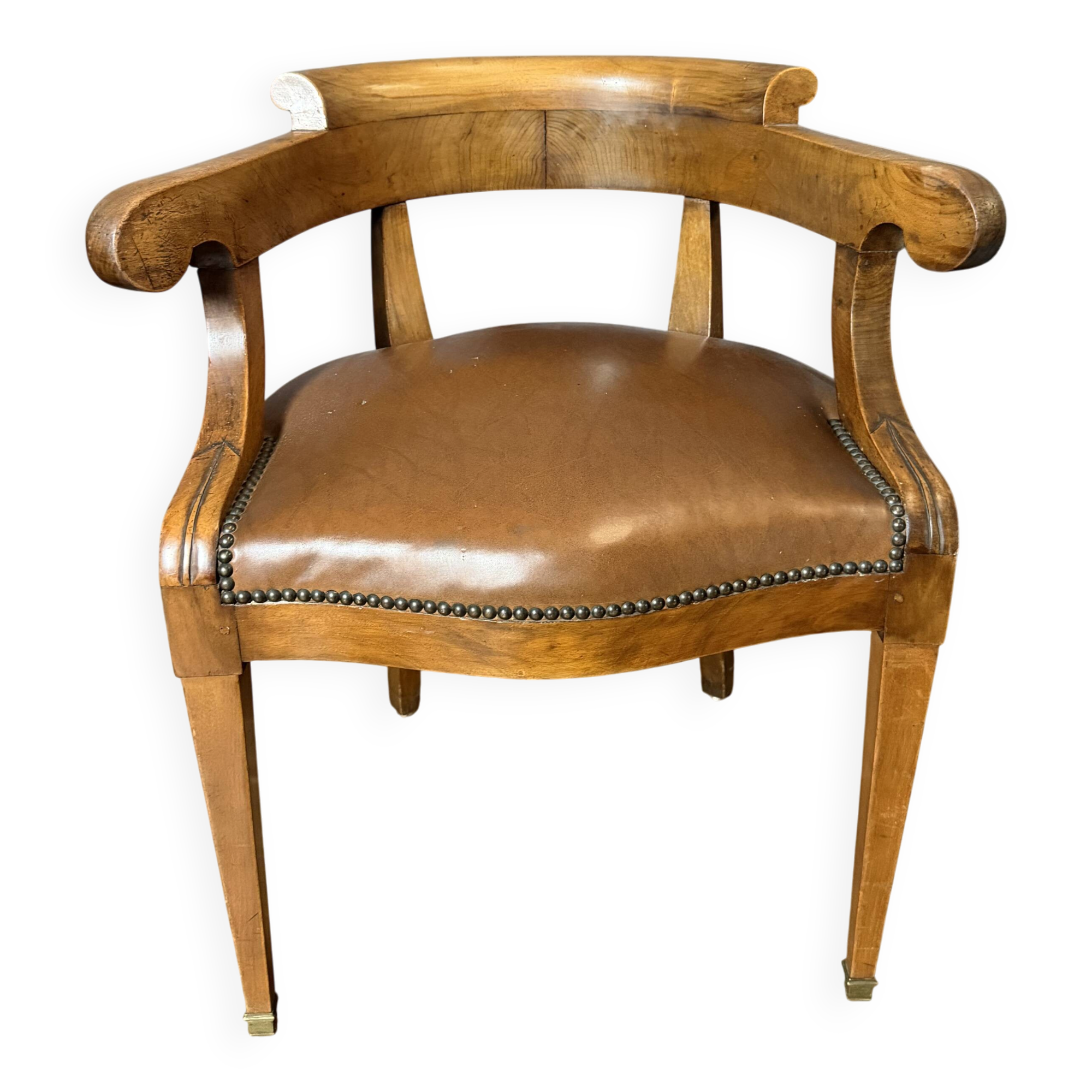 Fauteuil de bureau Restauration à crosses en Noyer