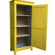 Antique powder yellow Parisian bonnetière wardrobe.