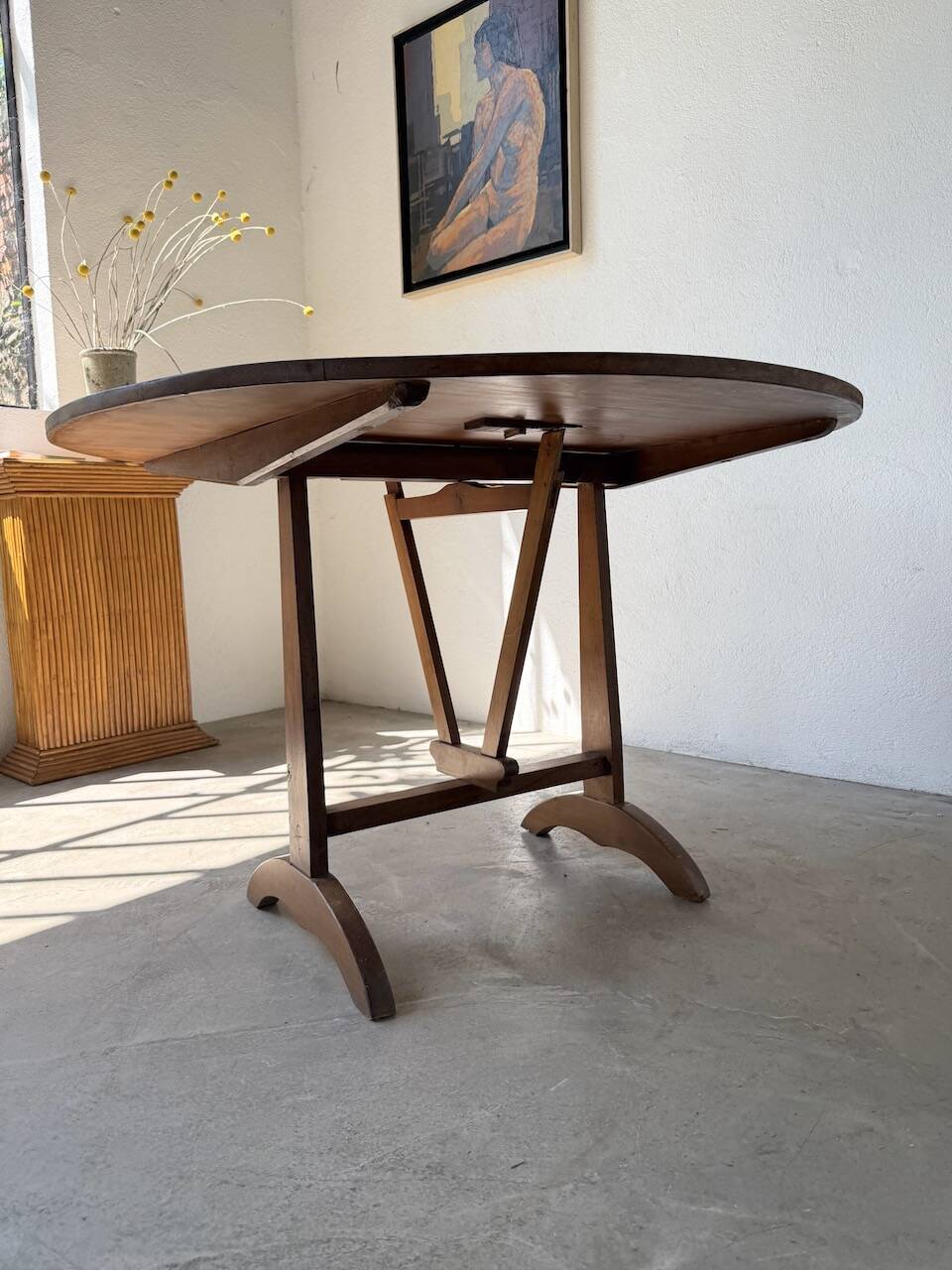 1950s oak winegrower's table