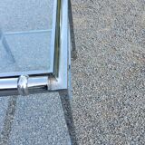 Rolling service chrome art deco double glass trays 1930