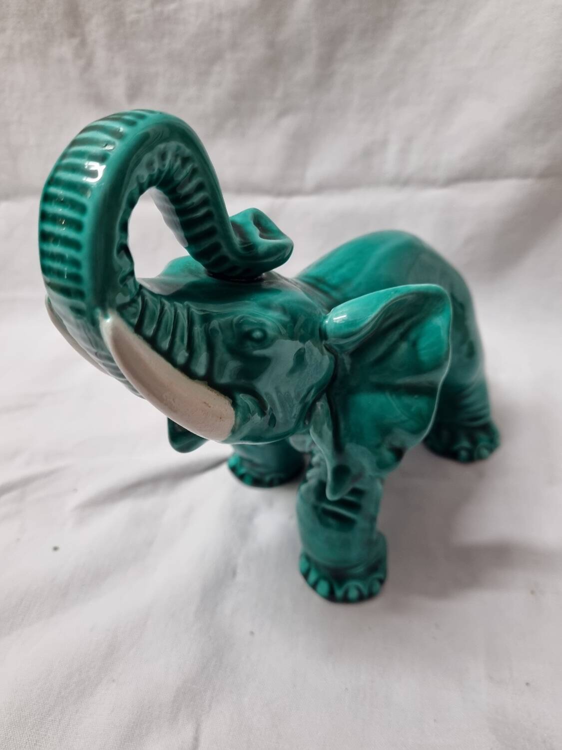 Enamelled ceramic elephant from 1950, St Clément