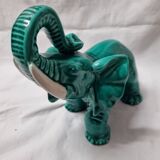 Enamelled ceramic elephant from 1950, St Clément