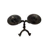 Rustic black metal candle holder - dimensions 20 x 23.5 cm