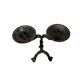 Rustic black metal candle holder - dimensions 20 x 23.5 cm